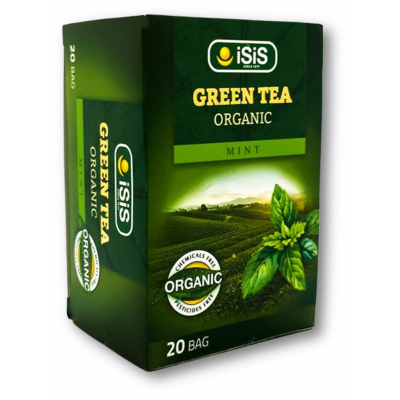 ISIS GREEN TEA ORGANIC WITH MINT 20 FILTER BAGS